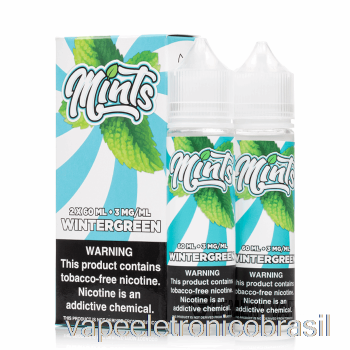 Vape Recarregável Wintergreen - Mints Vape Co - 120ml 0mg